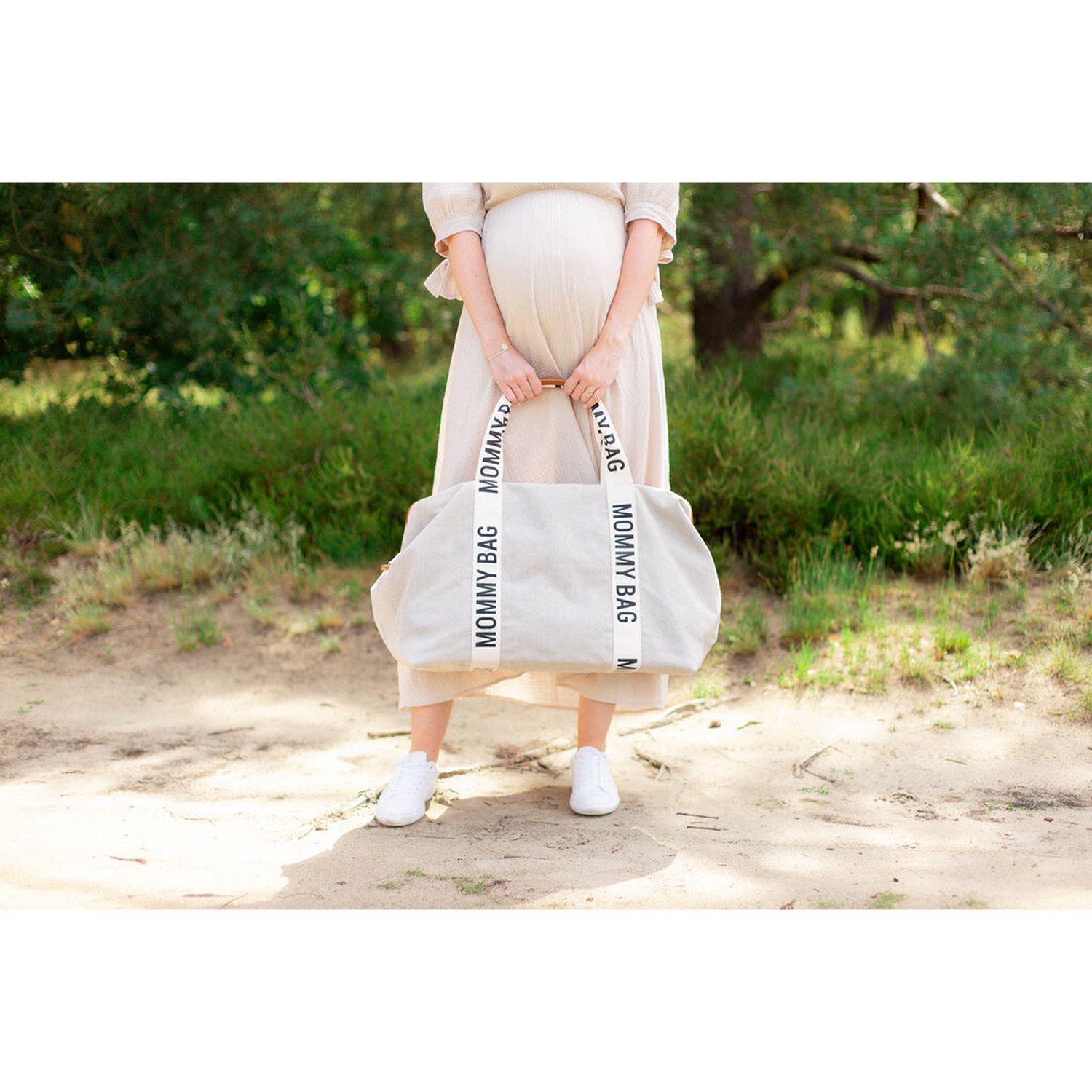 Сумка Childhome Mommy bag Signature - Canvas White, біла (CWMBBSCOW) - фото 23