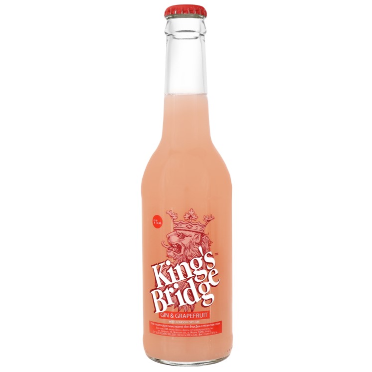 Напиток слабоалкогольный King's Bridge Gin&Grapefruit, 7%, 0,33 л (797505) - фото 1