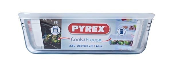 Форма для запікання з кришкою Pyrex Cook & Freez 25х19 см 2.6 л (5436480) - фото 3