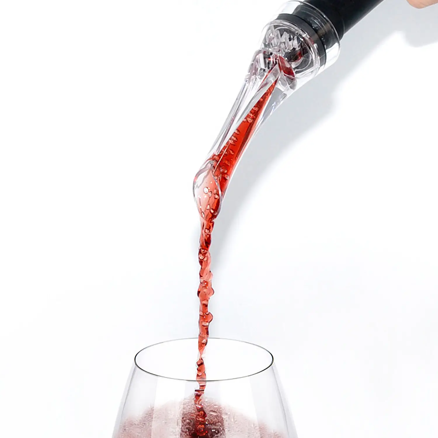 Аератор для вина на пляшку Supretto, 16х4,5х4,5 см, прозорий - фото 4