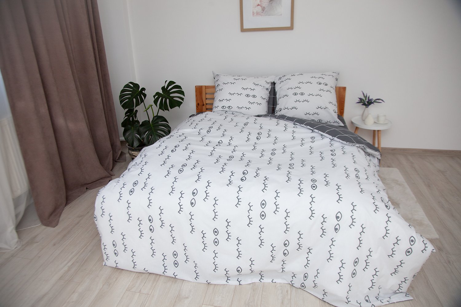 Комплект постельного белья ТЕП Soft dreams White Look двуспальный серый с белым (2-03858_27785) - фото 3