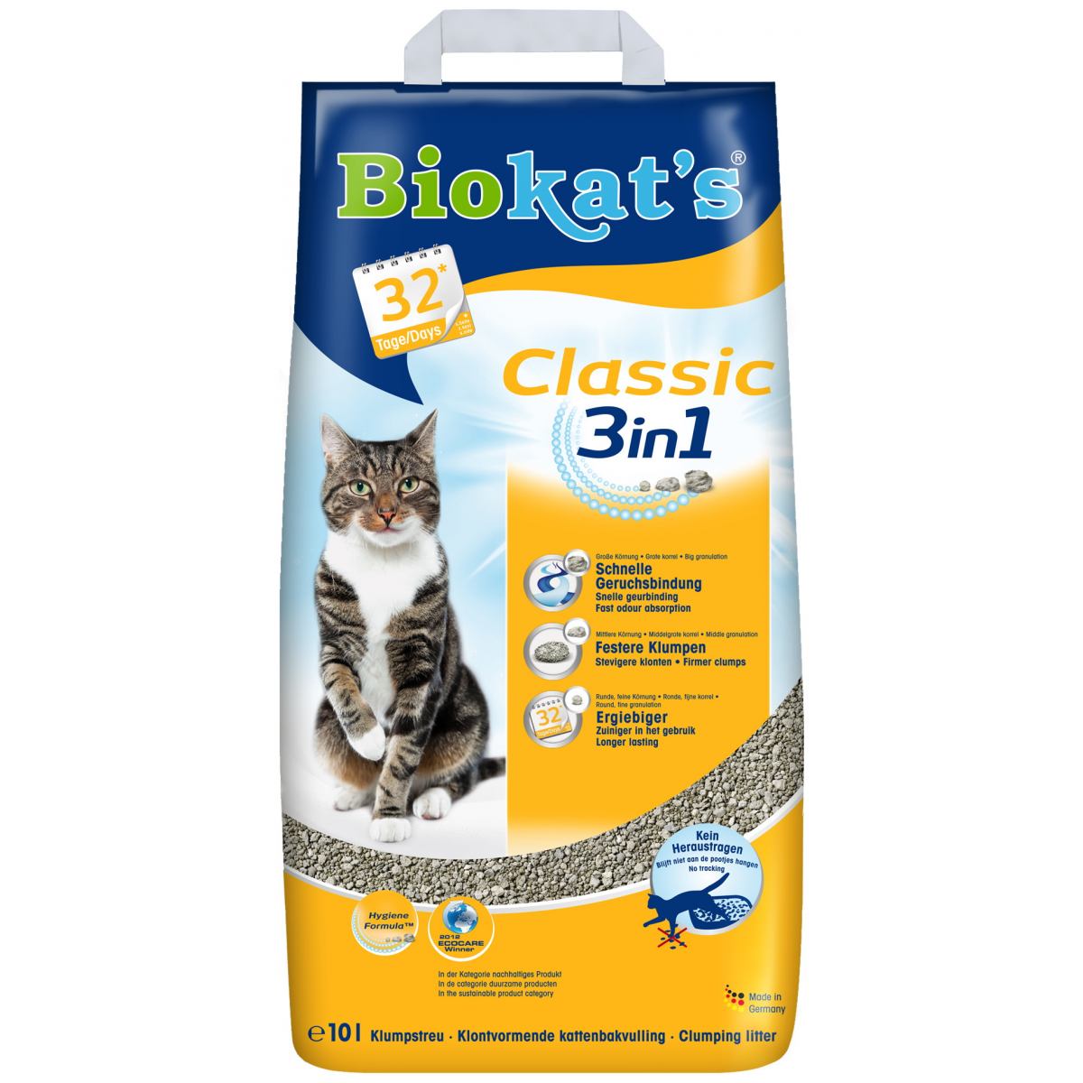 Бентонитовый наполнитель Biokat's Classic 3 в 1, 10 л (G-613307/614458) - фото 1