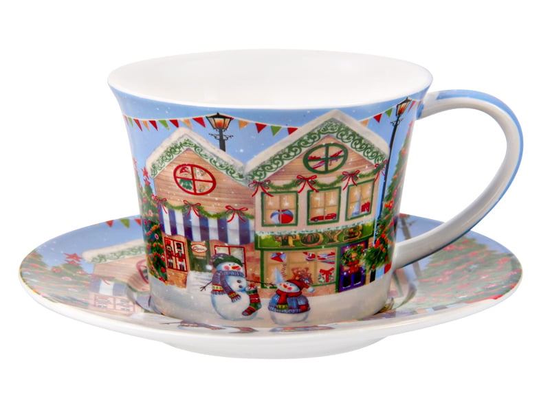 Чашка с блюдцем Lefard Рождество, 220 мл, разноцвет (924-652) - фото 1