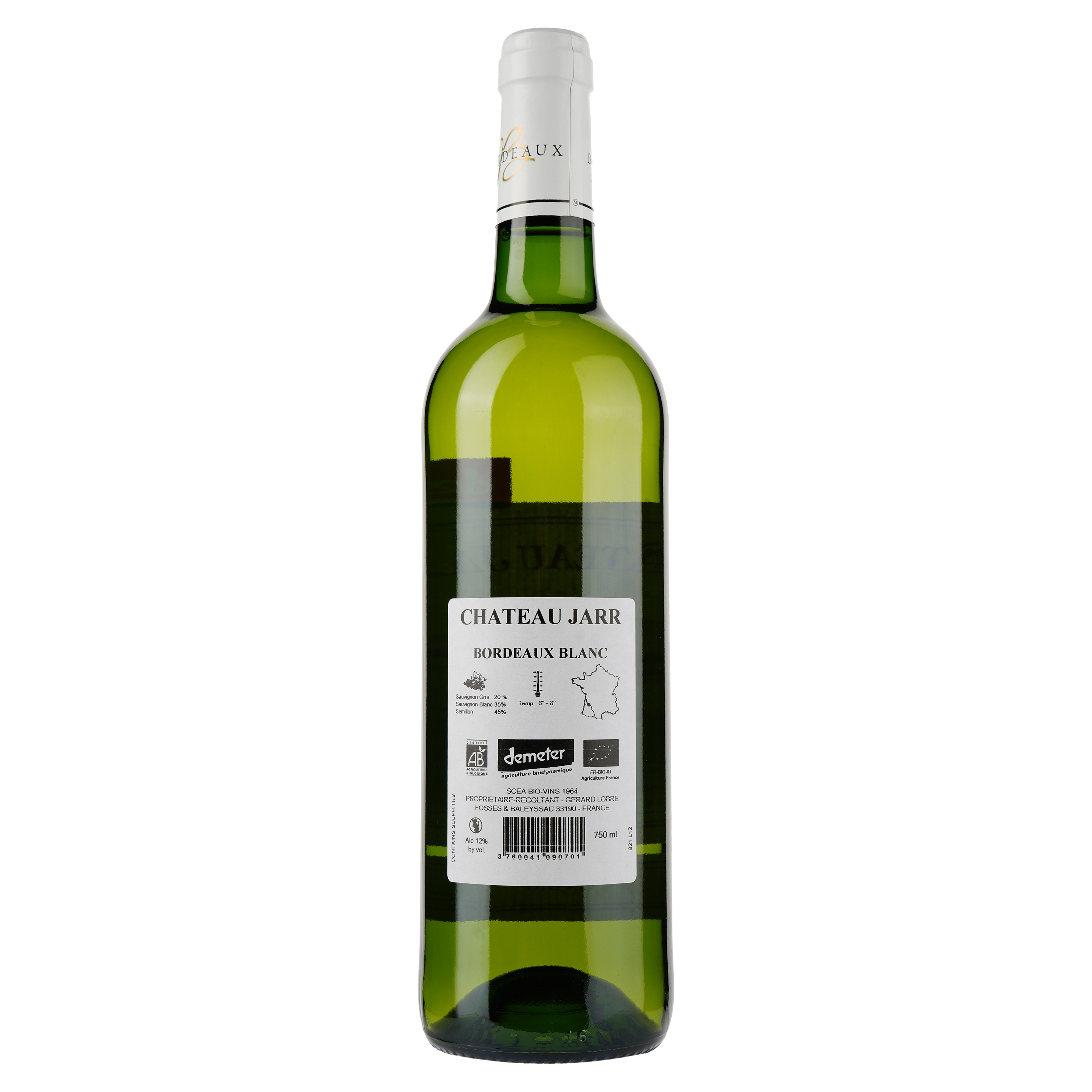 Вино Chateau Jarr Bordeaux, белое, сухое, 0,75 л - фото 2