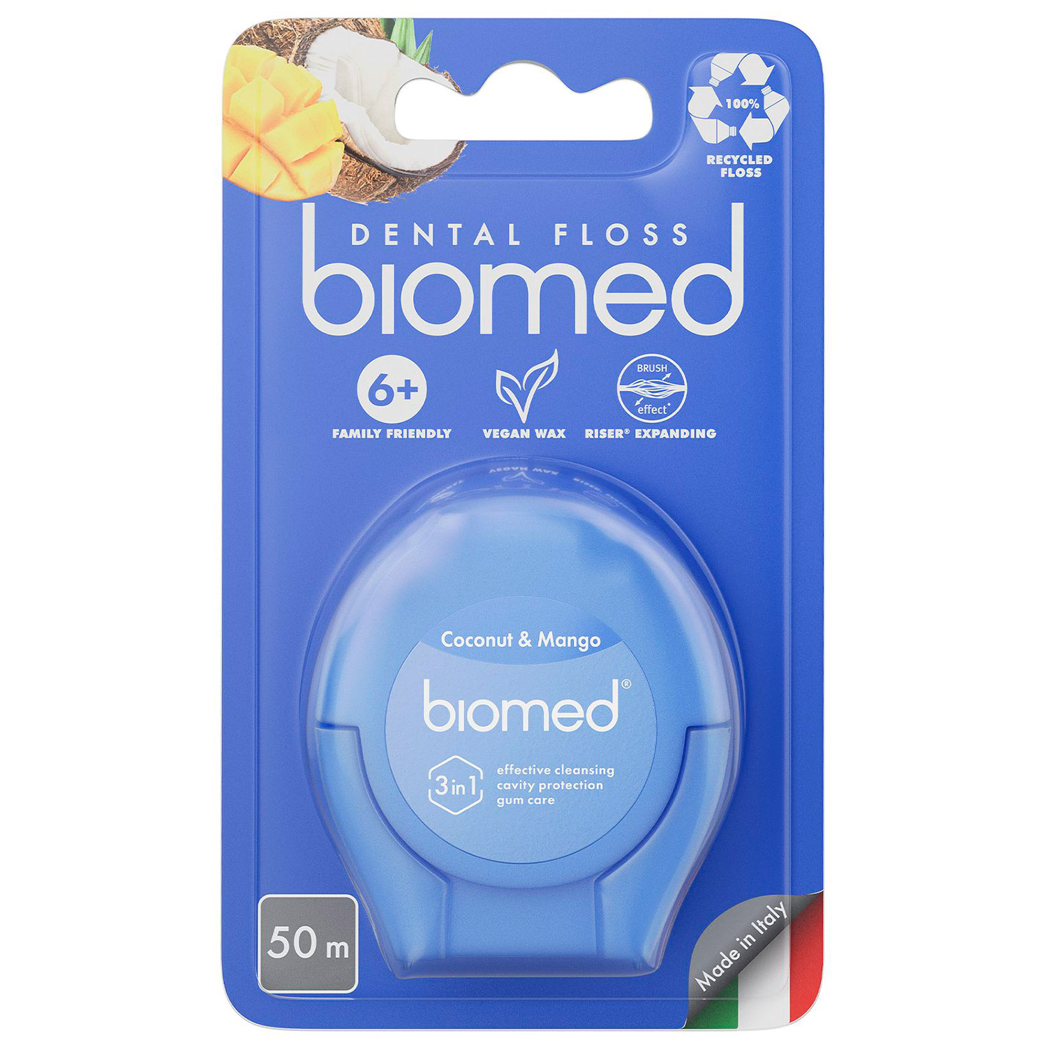 Зубна нитка Biomed Coconut & Mango, 50 м - фото 4