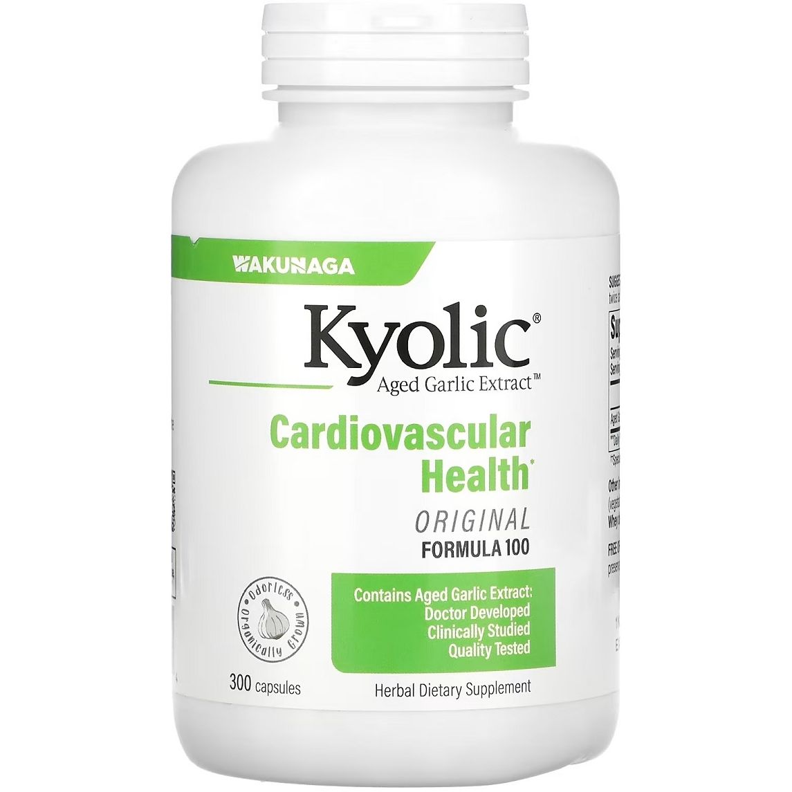 Екстракт витриманого часнику Kyolic Aged Garlic Extract Cardiovascular Health для здоров'я серцево-судинної системи 300 капсул - фото 1