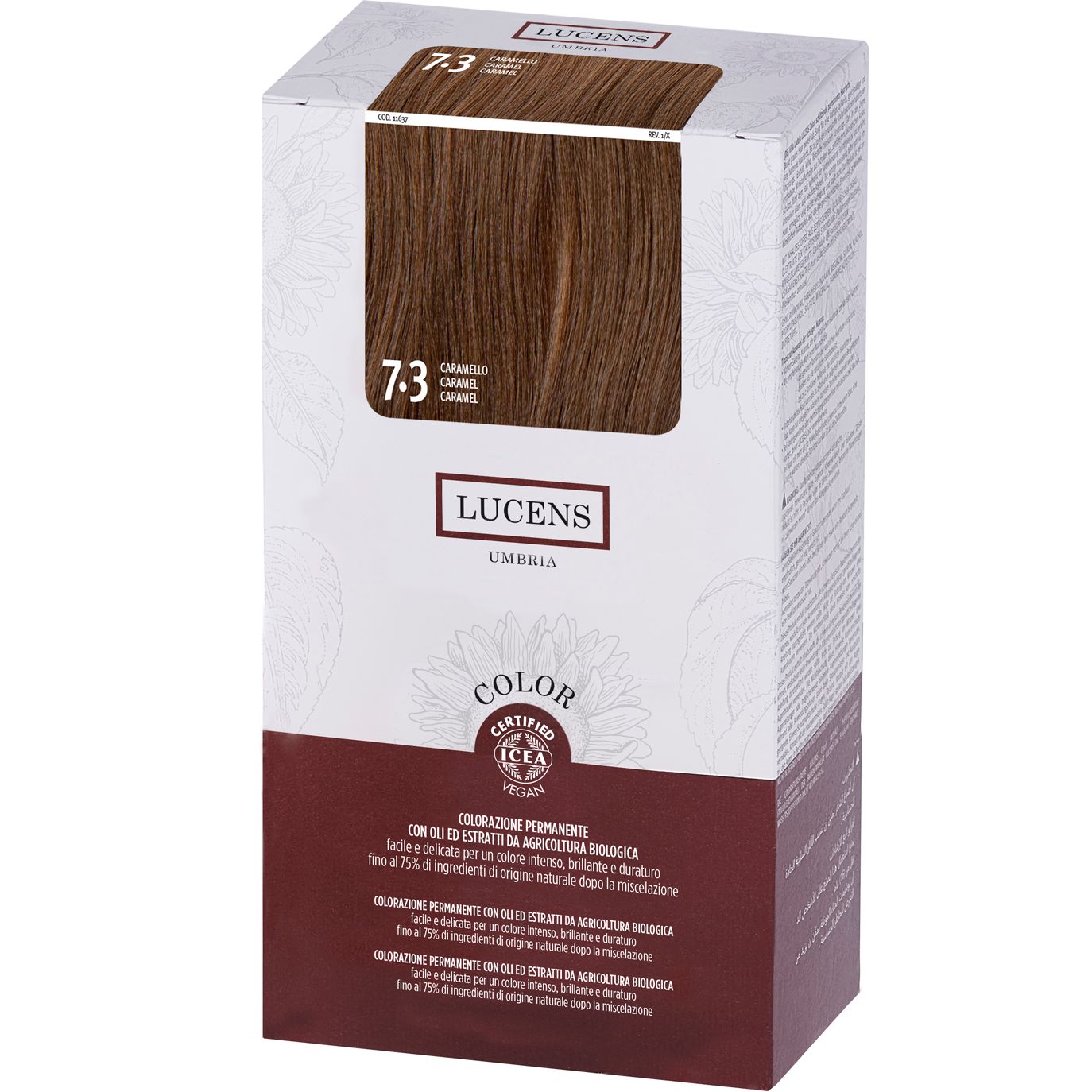 Краска для волос Lucens Color, тон 7.3 (карамель), 145 мл (127660) - фото 1
