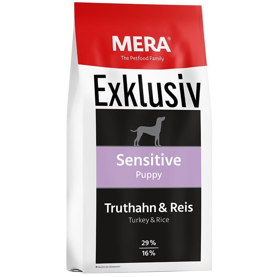 Сухий корм для юніорів з чутливим шлунком Mera Exklusiv Sensitive, з індичкою та рисом, 15 кг (72455) - фото 1