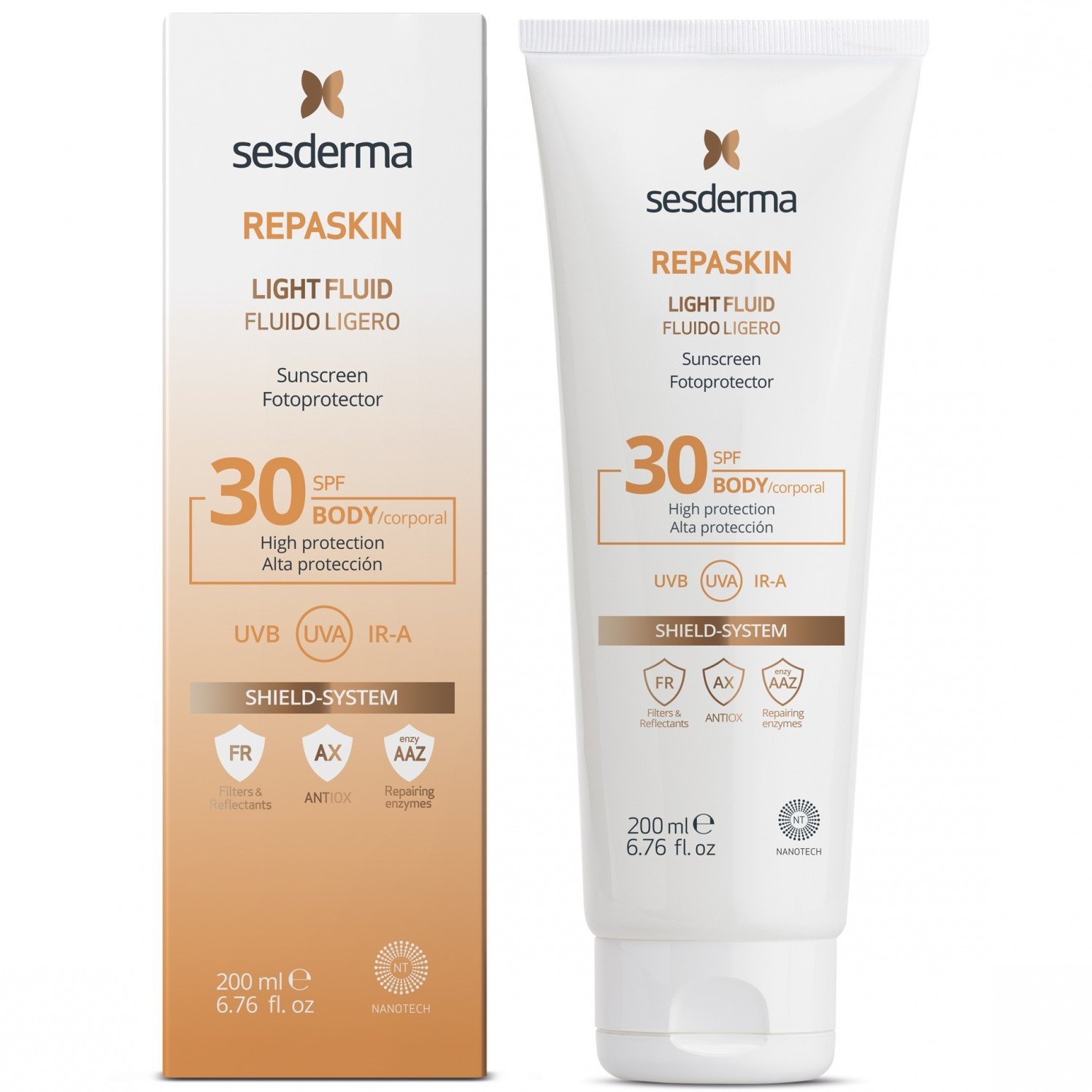 Солнцезащитный крем-гель для тела Sesderma Repaskin Body Sunscreen gel cream SPF 30, 200 мл - фото 1