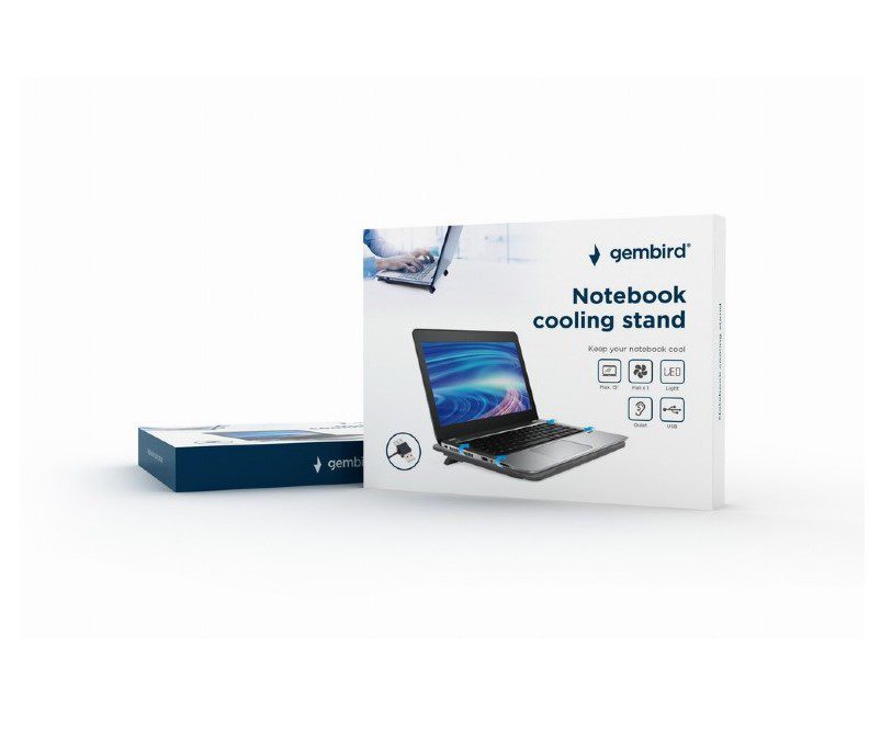 Охолоджувальна підставка для ноутбука Gembird NBS1F1504 1x120 мм 15 дюймів  - фото 4