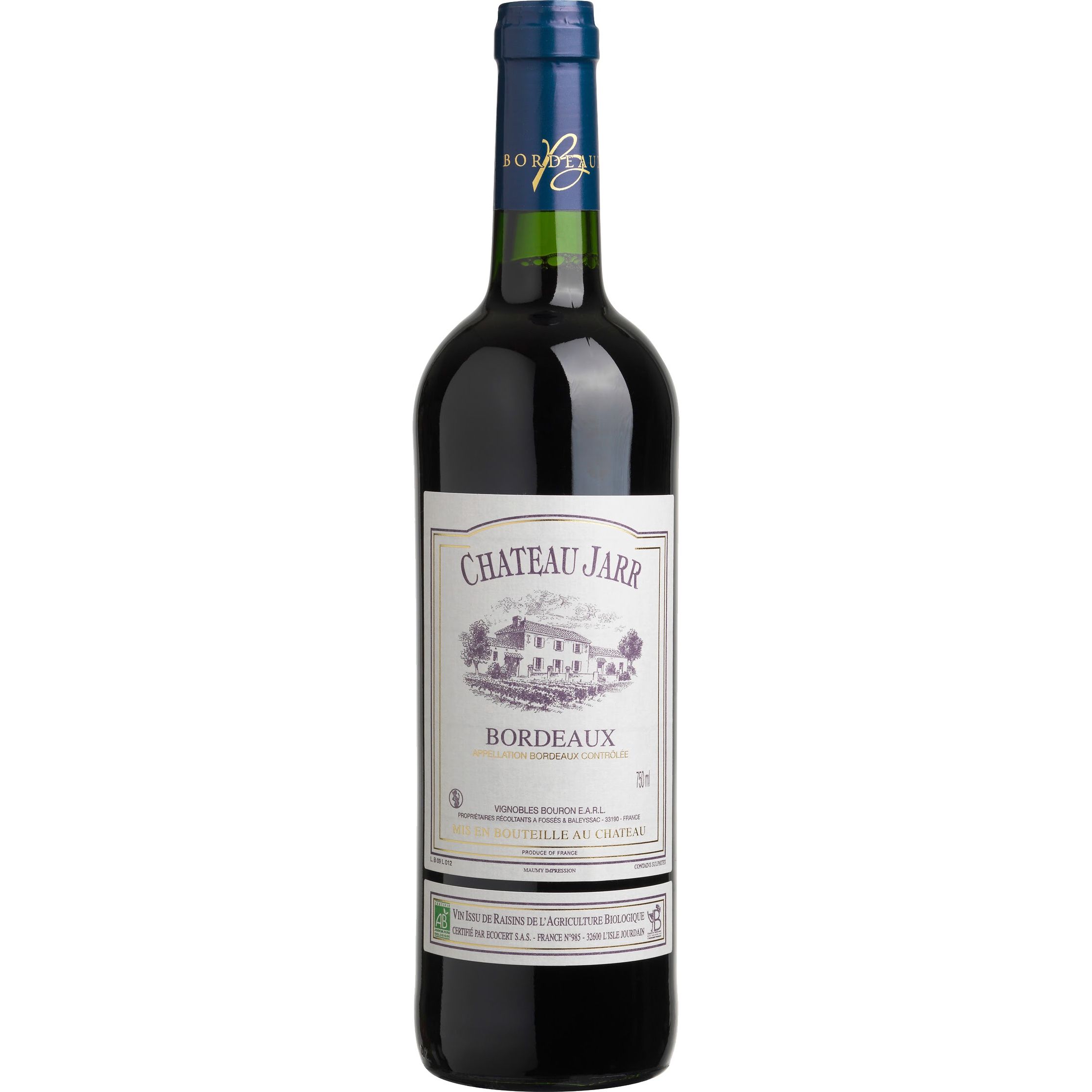 Вино Chateau Jarr AOP Bordeaux 2022 красное сухое 0.75 л - фото 1