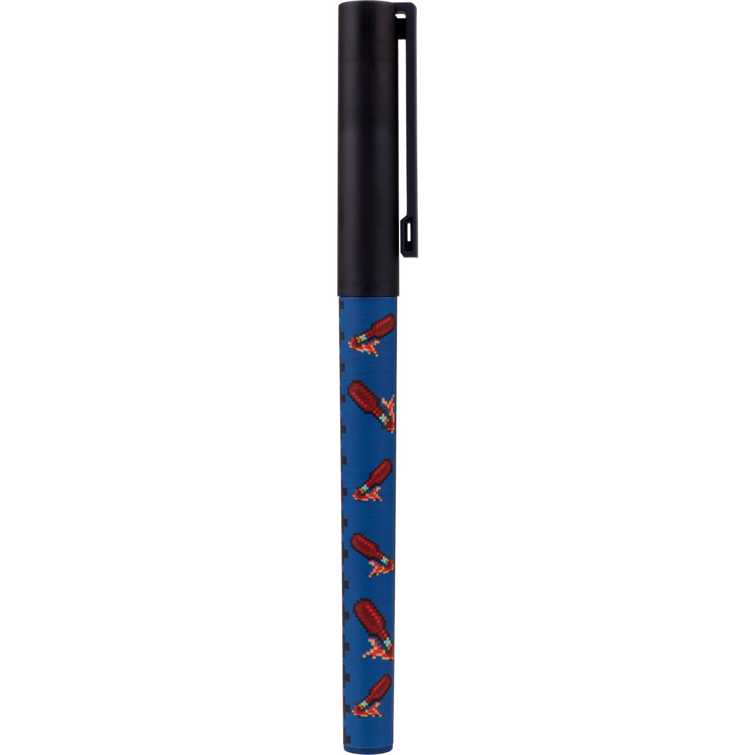 Ручка шариковая Yes 8bit UA Fire синие чернила упаковка 24 шт. (412116) - фото 4