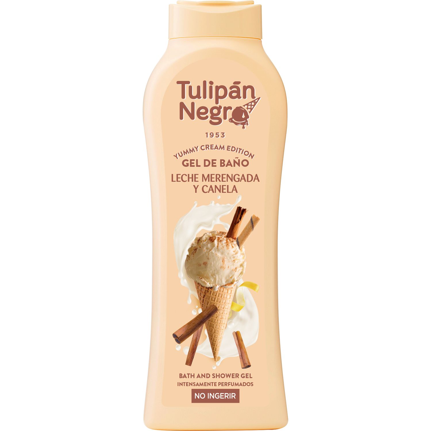 Гель для душу Tulipan Negro Cream Edition Milk Meringue & Cinnamon Bath And Shower Gel 650 мл - фото 1