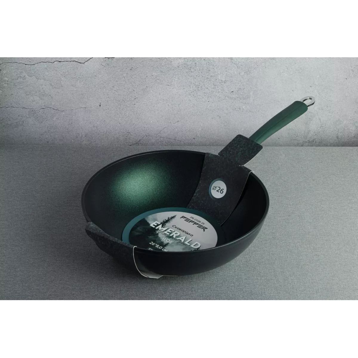 Сковородка Pepper Emerald Wok PR-2108-28, 28x8.0 cм (113296) - фото 4