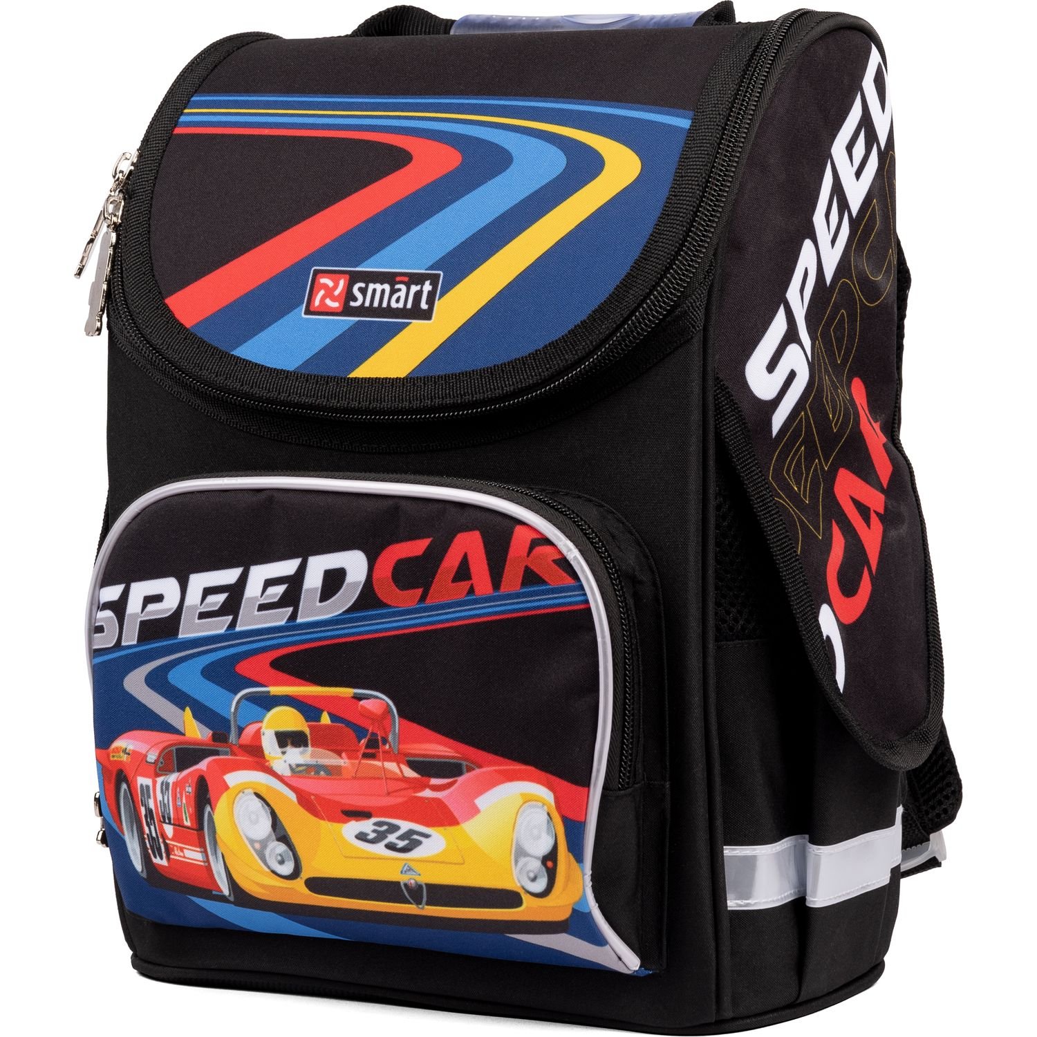 Рюкзак шкільний каркасний Smart PG-11 Speed Car, черный (559007) - фото 1