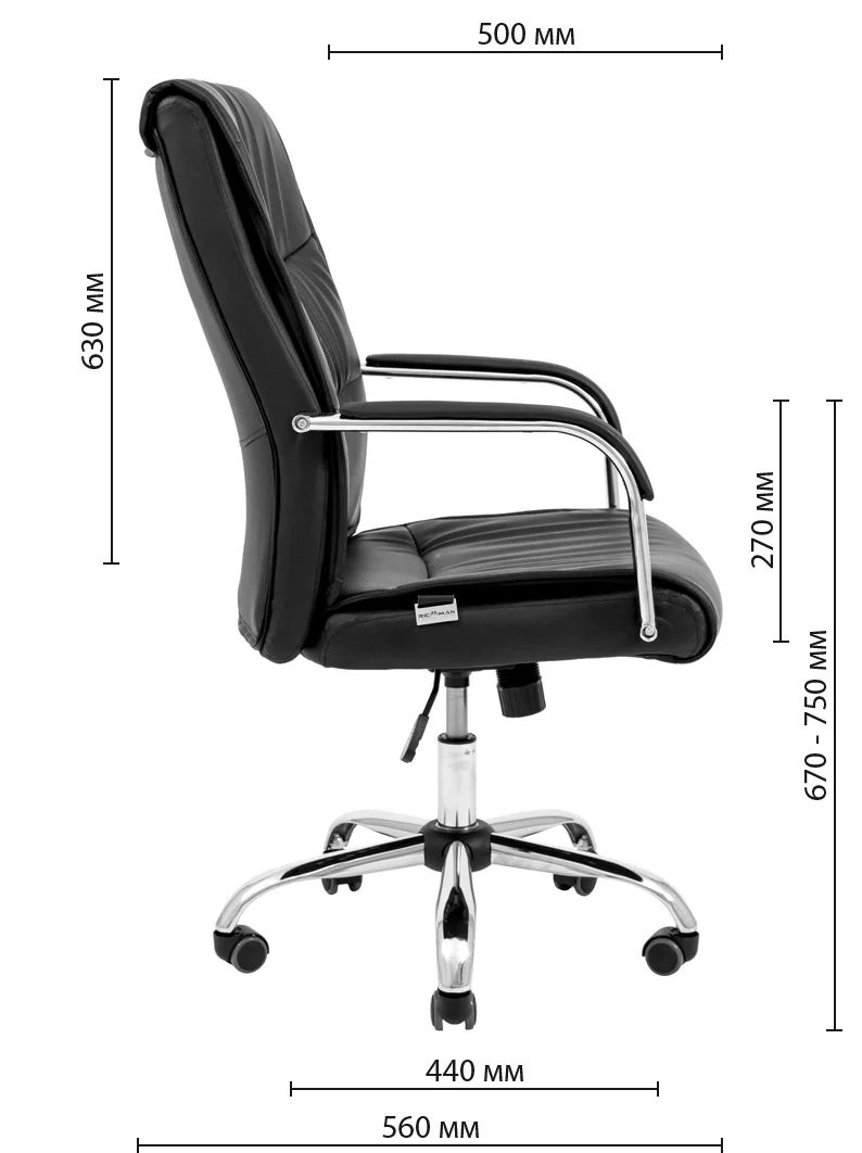 Кресло компьютерное Richman Торонто Хром черный (RCM-1111) - фото 7