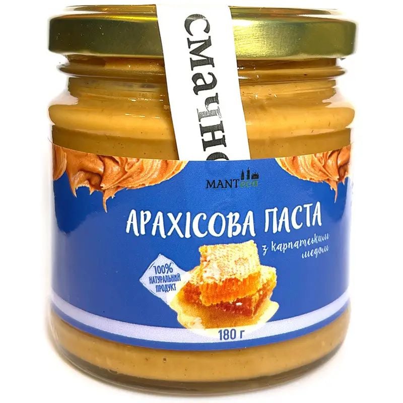 Паста арахісова Manteca з медом, 180 г - фото 1