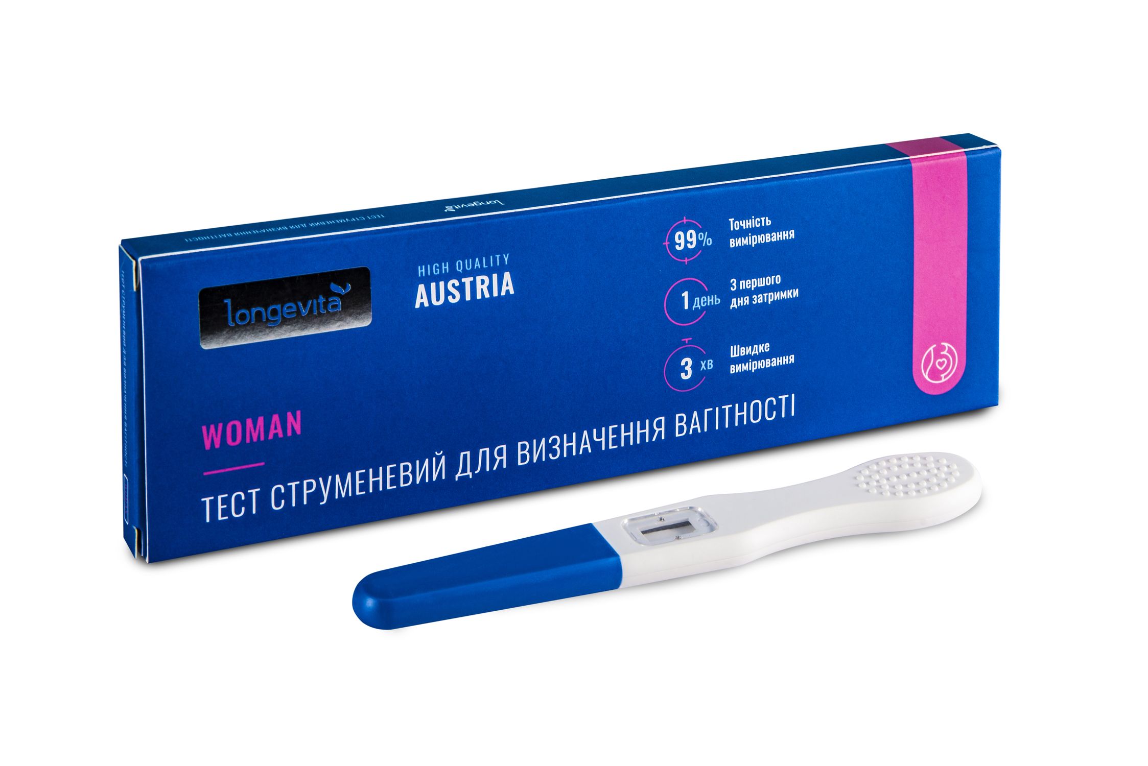 Тест струменевий для визначення вагітності Longevita Woman №1, 1 шт. (TStr/1) - фото 2