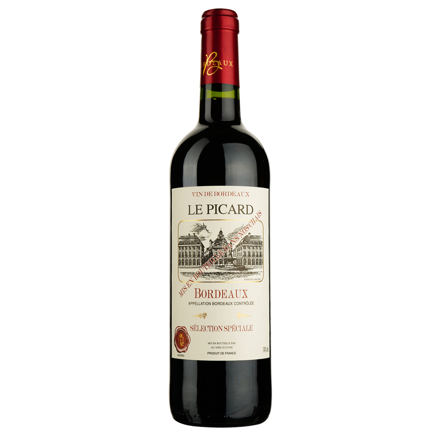 Вино AG Vins Le Picard AOP Bordeaux 2018, червоне, сухе, 0,75 л (919506) - фото 1