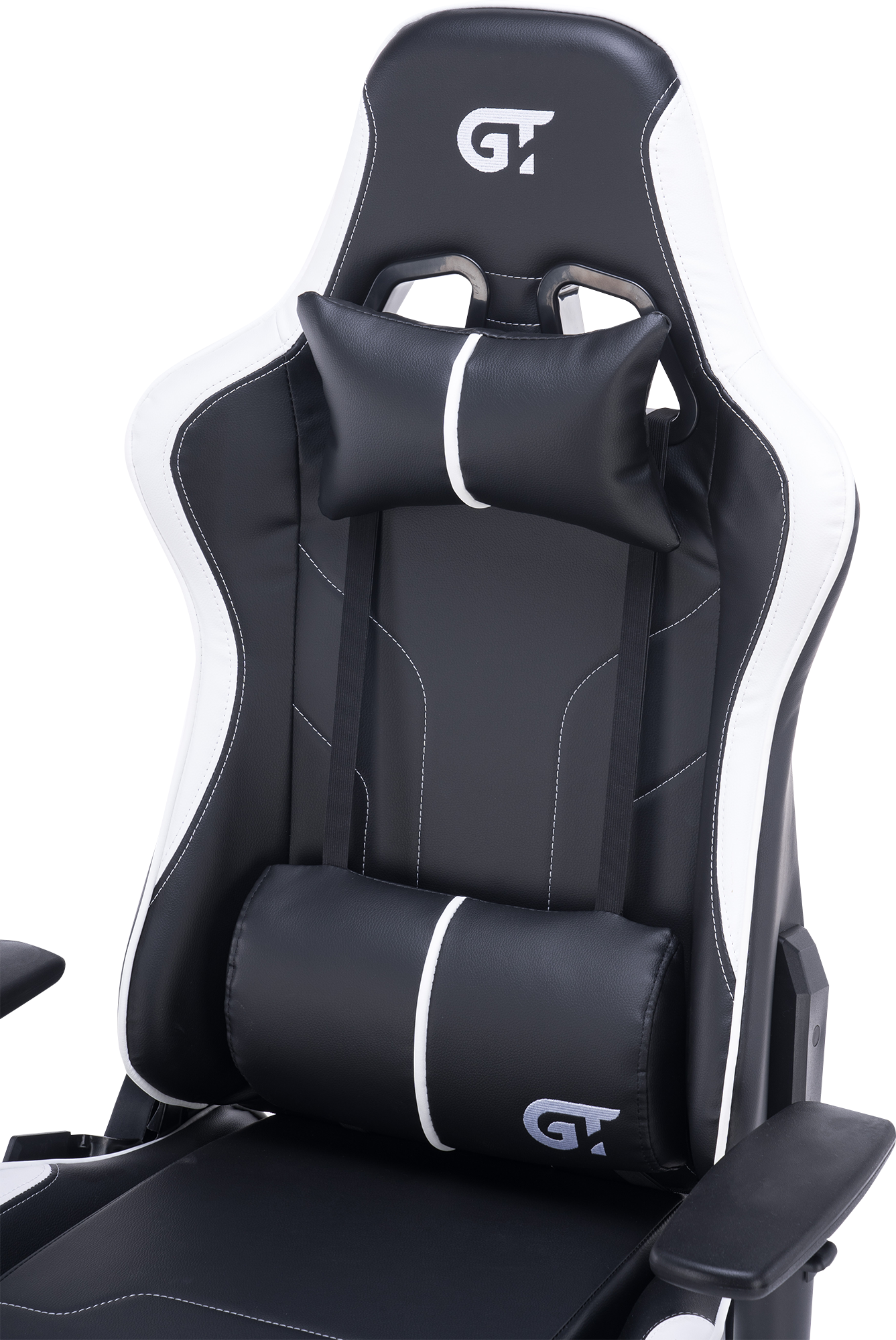 Геймерське крісло GT Racer чорне з білим (X-2528 Black/White) - фото 9