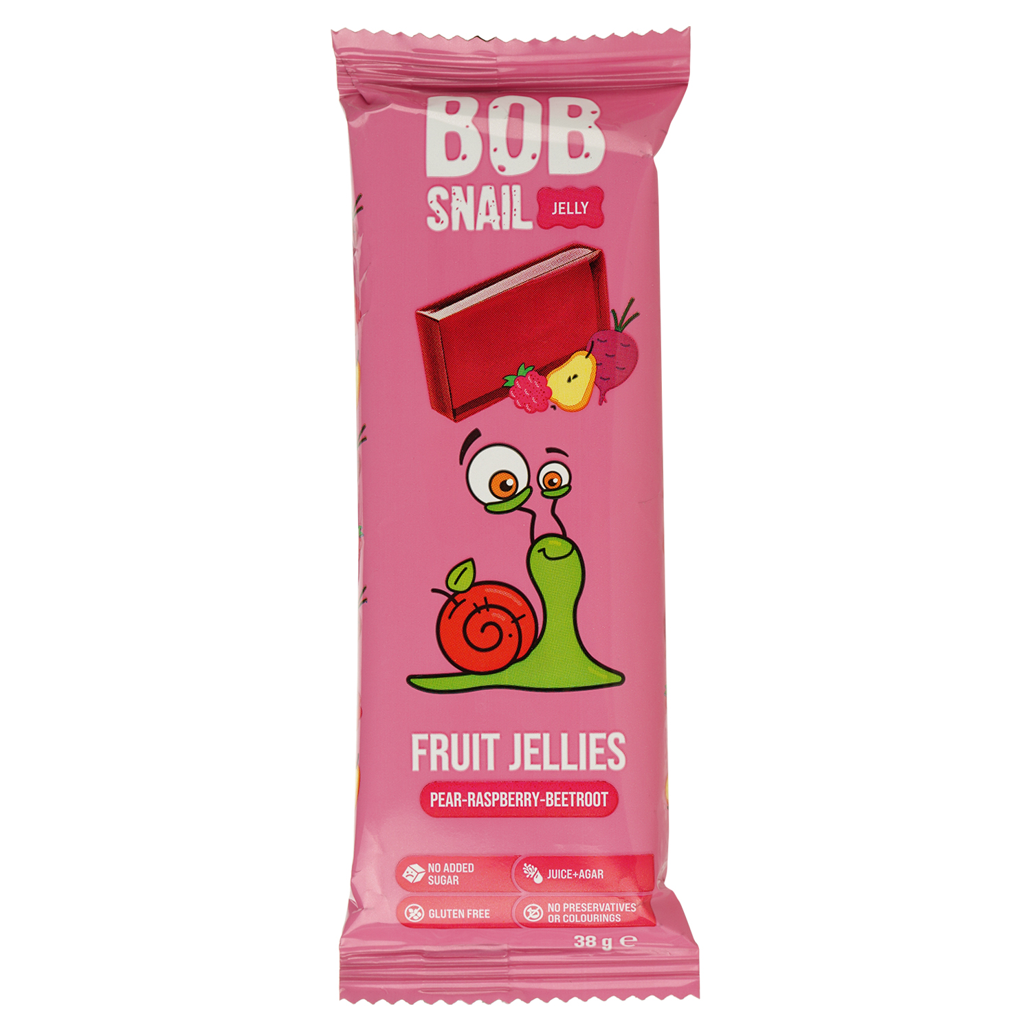 Фруктово-ягодно-овощной мармелад Bob Snail Груша-Малина-Свекла 38 г - фото 1