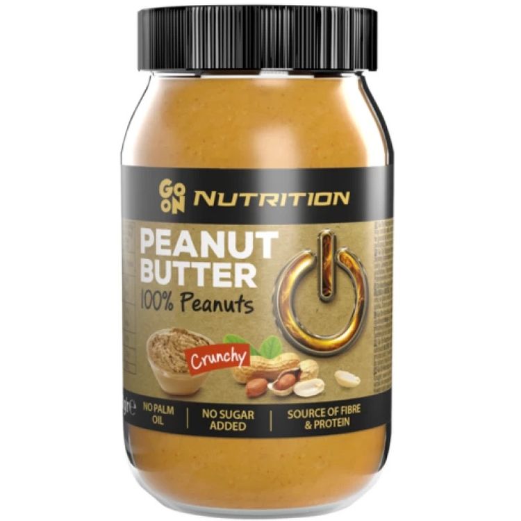 Арахисовая паста Go On Nutrition Peanut butter crunchy 100% 900 г - фото 1