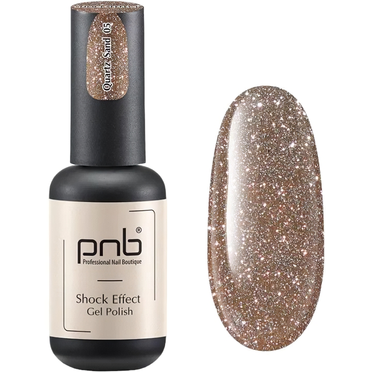 Гель-лак PNB світловідбиваючий Shock Effect PNB 05 Quartz Sand 8  мл UV/LED - фото 1