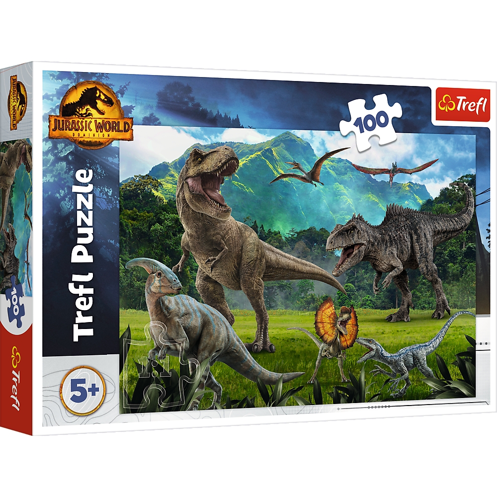Пазлы Trefl Мир динозавров Динозавры 100 элементов - фото 1