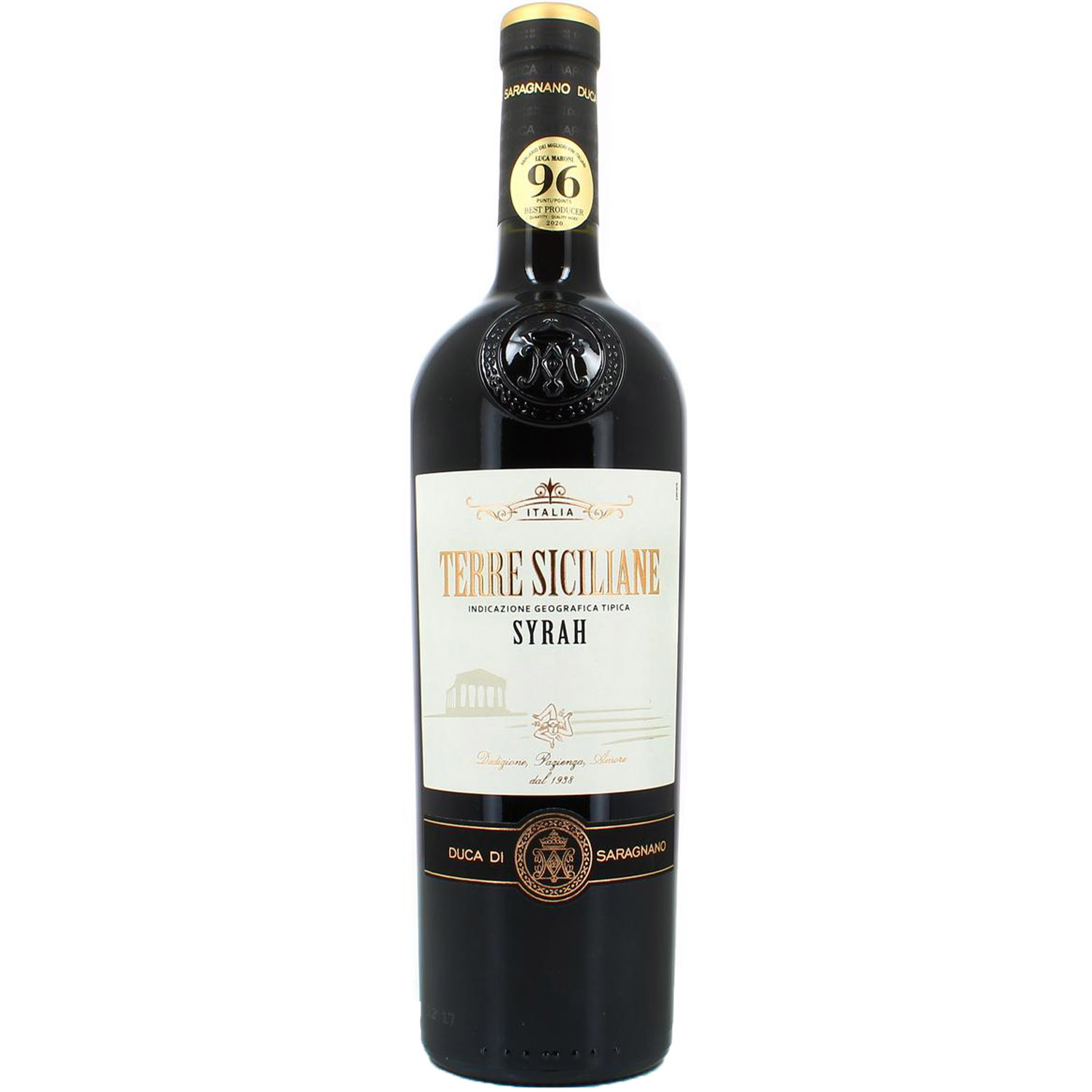 Вино Duca Di Saragnano Syrah Terre Siciliane IGT красное полусухое 0.75 л - фото 1