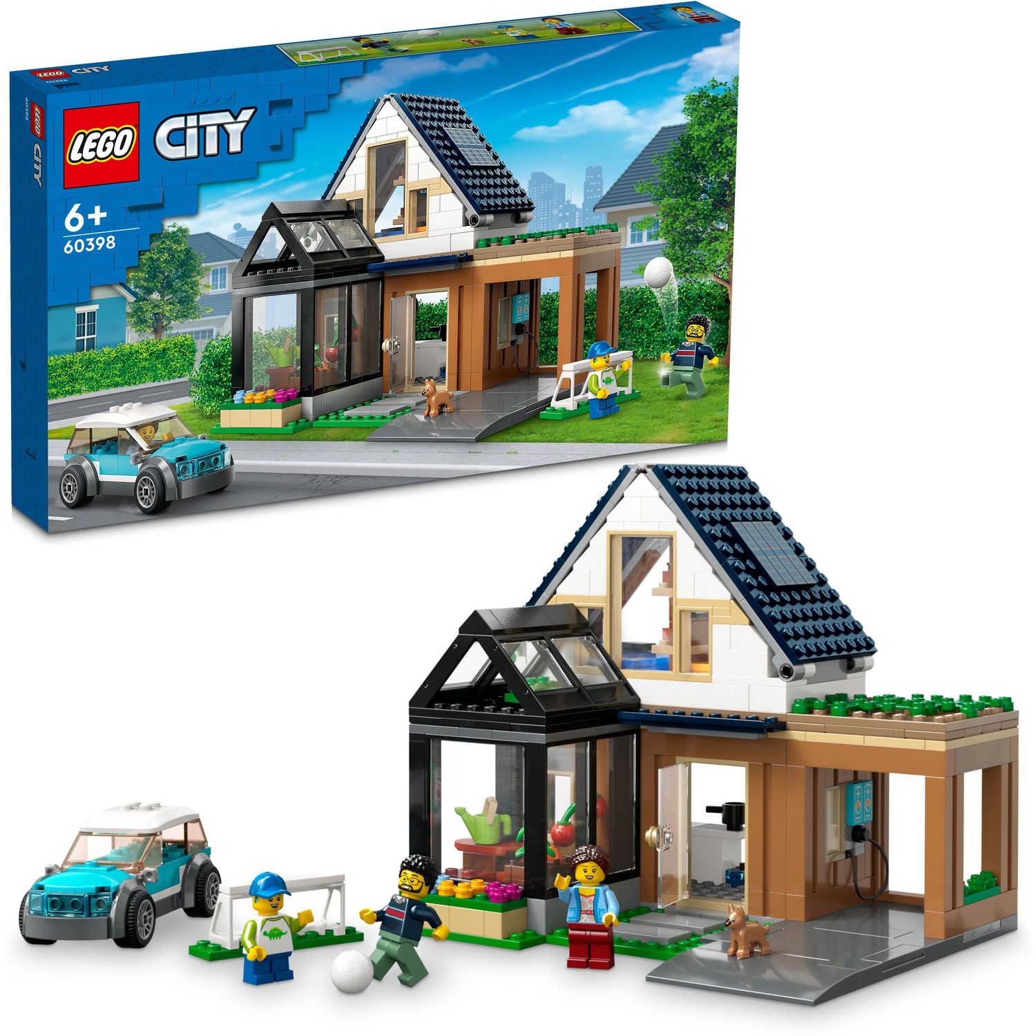 Конструктор LEGO City Семейный дом и электромобиль, 462 детали (60398) - фото 4