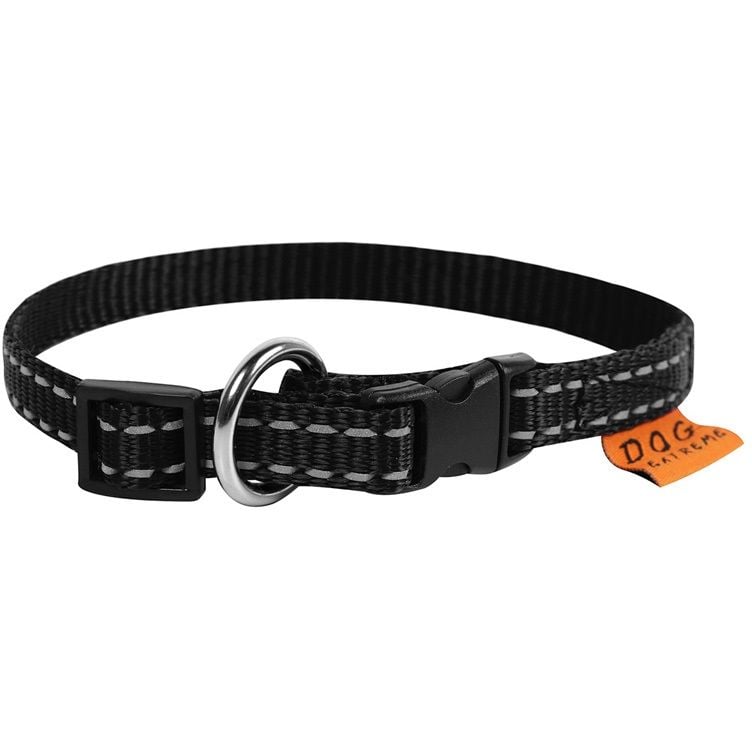 Ошейник для собак Dog Extremе, нейлоновый, регулируемый, 23-35х1,5 см, черный - фото 1