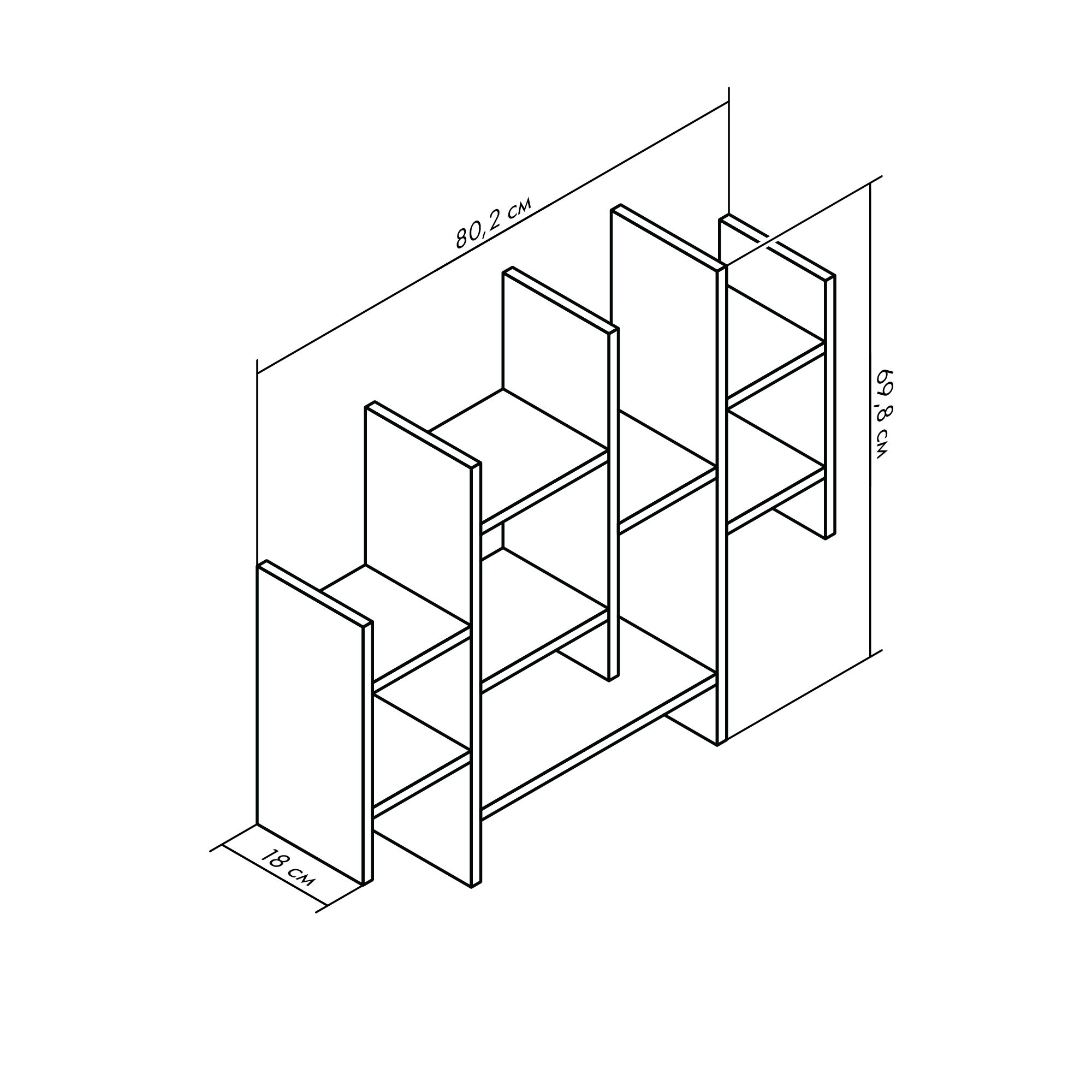 Полка Hopanchuk Furniture Бенд антрацит (42C6) - фото 3