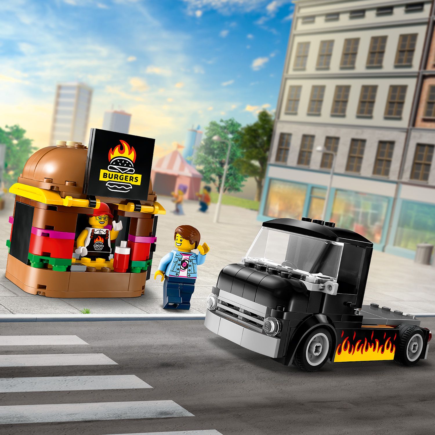 Конструктор LEGO City Грузовик с гамбургерами 194 деталей (60404) - фото 6
