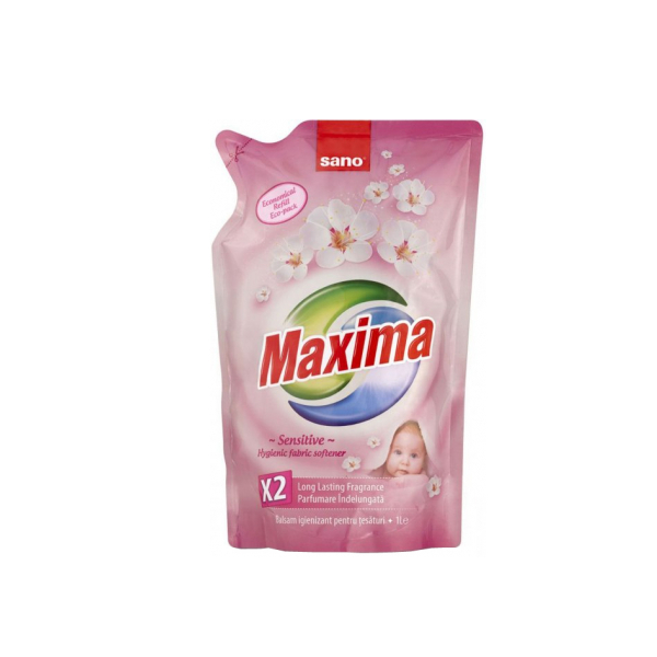 Кондиционер для белья Sano Maxima Sensitive, сменная упаковка, 1 л - фото 1