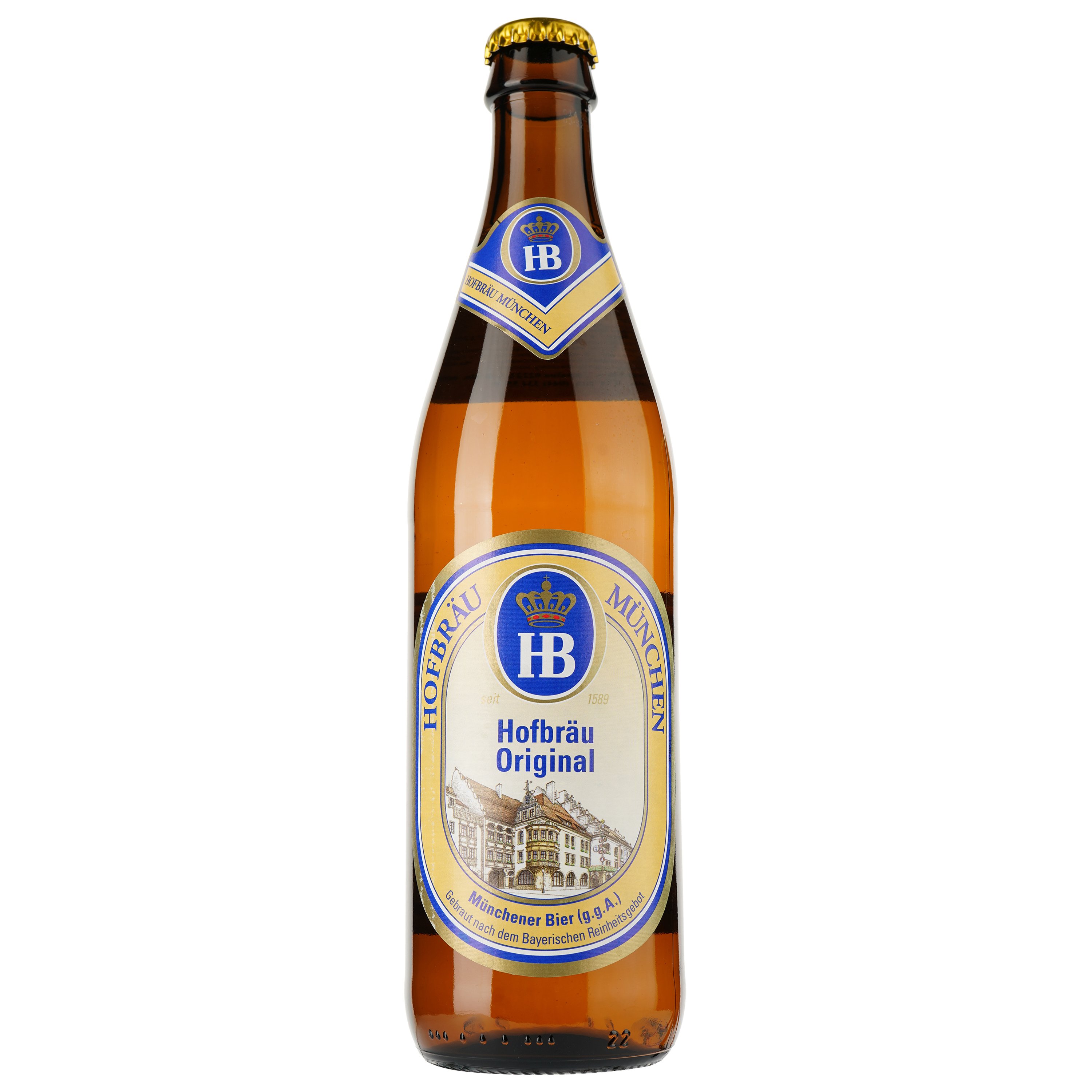Пиво Hofbrau Original светлое, 5,1%, 0,5 л (469137) - фото 1