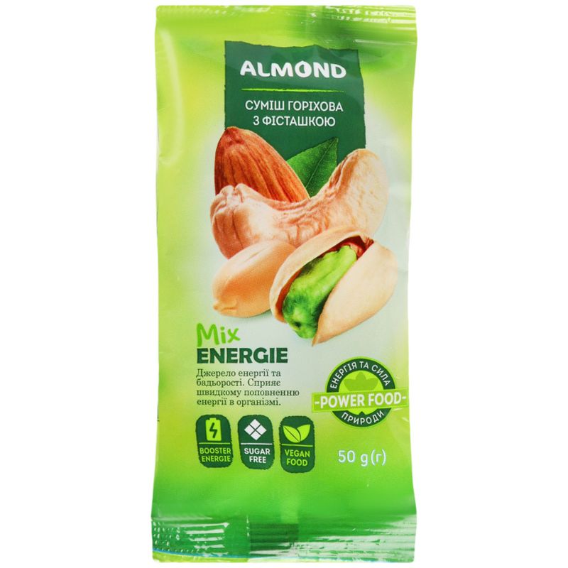 Суміш горіхова Almond Mix Energie з фісташкою 50 г (917581) - фото 1