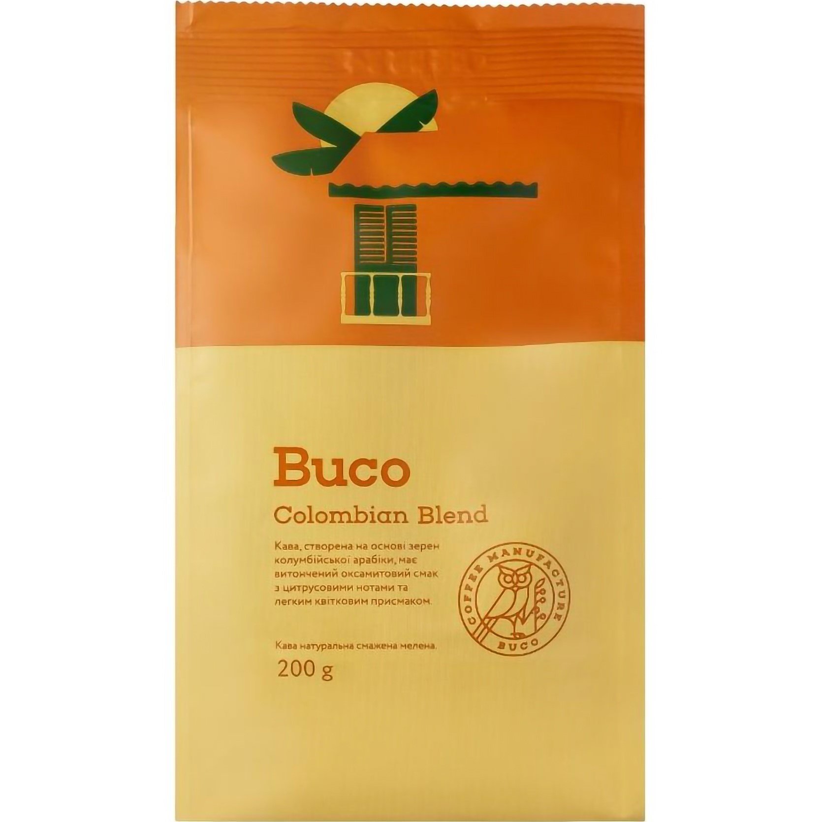 Кофе молотый натуральный Buco Colombian coffee жареный 200 г (921806) - фото 1