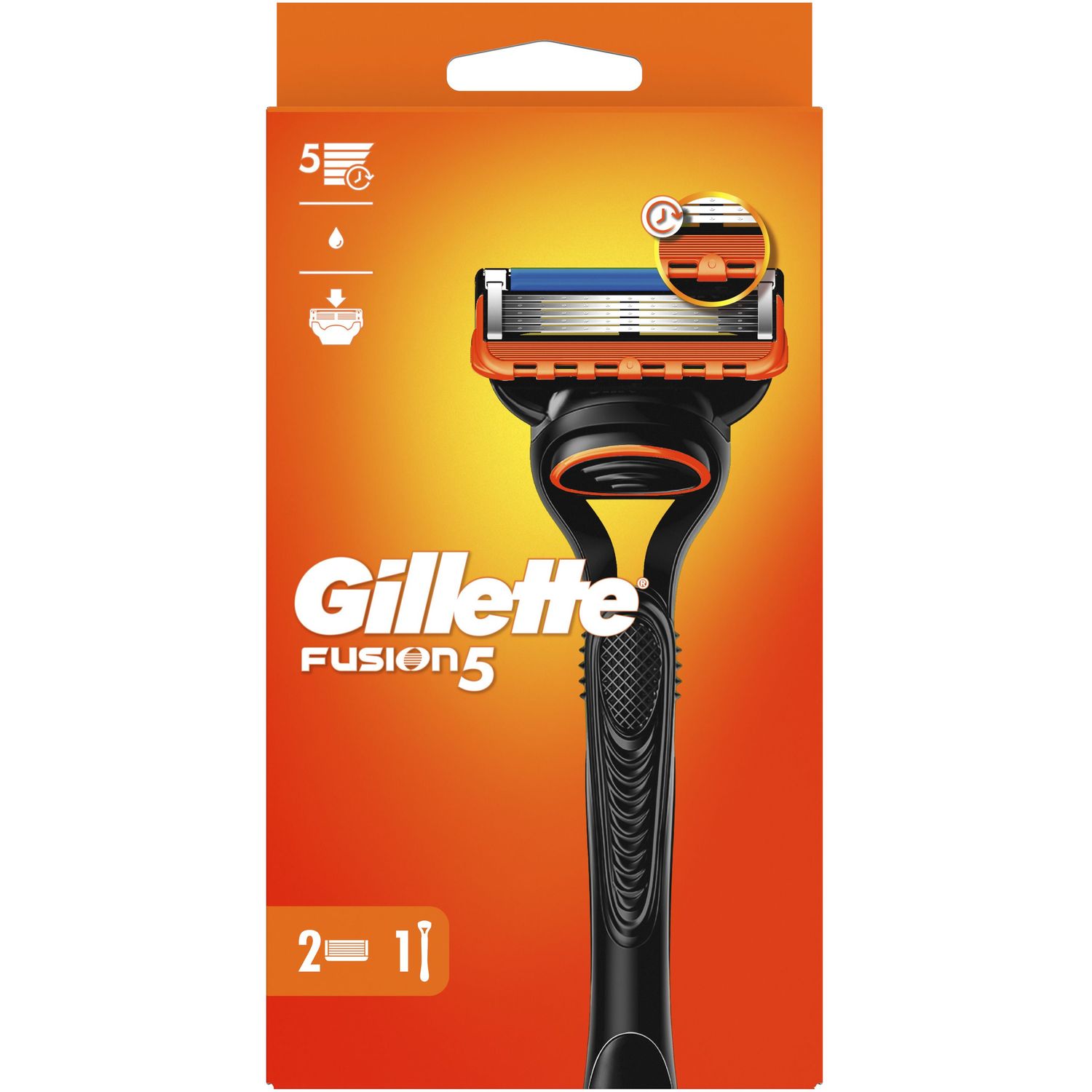 Станок для бритья Gillette Fusion 5 с 2 сменными картриджами - фото 2