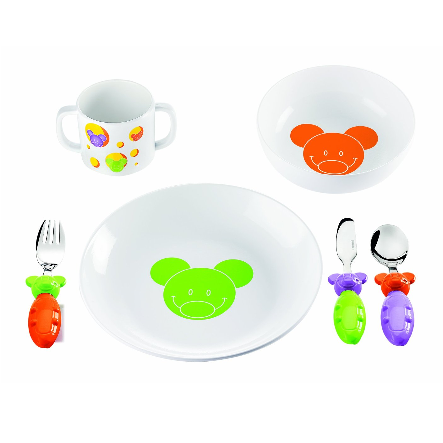 Набор детской посуды Guzzini, 6 предметов, разноцвет (7560052) - фото 1
