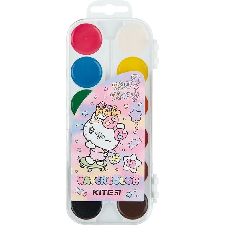 Краски акварельные Kite Hello Kitty 12 цветов (HK23-061) - фото 1