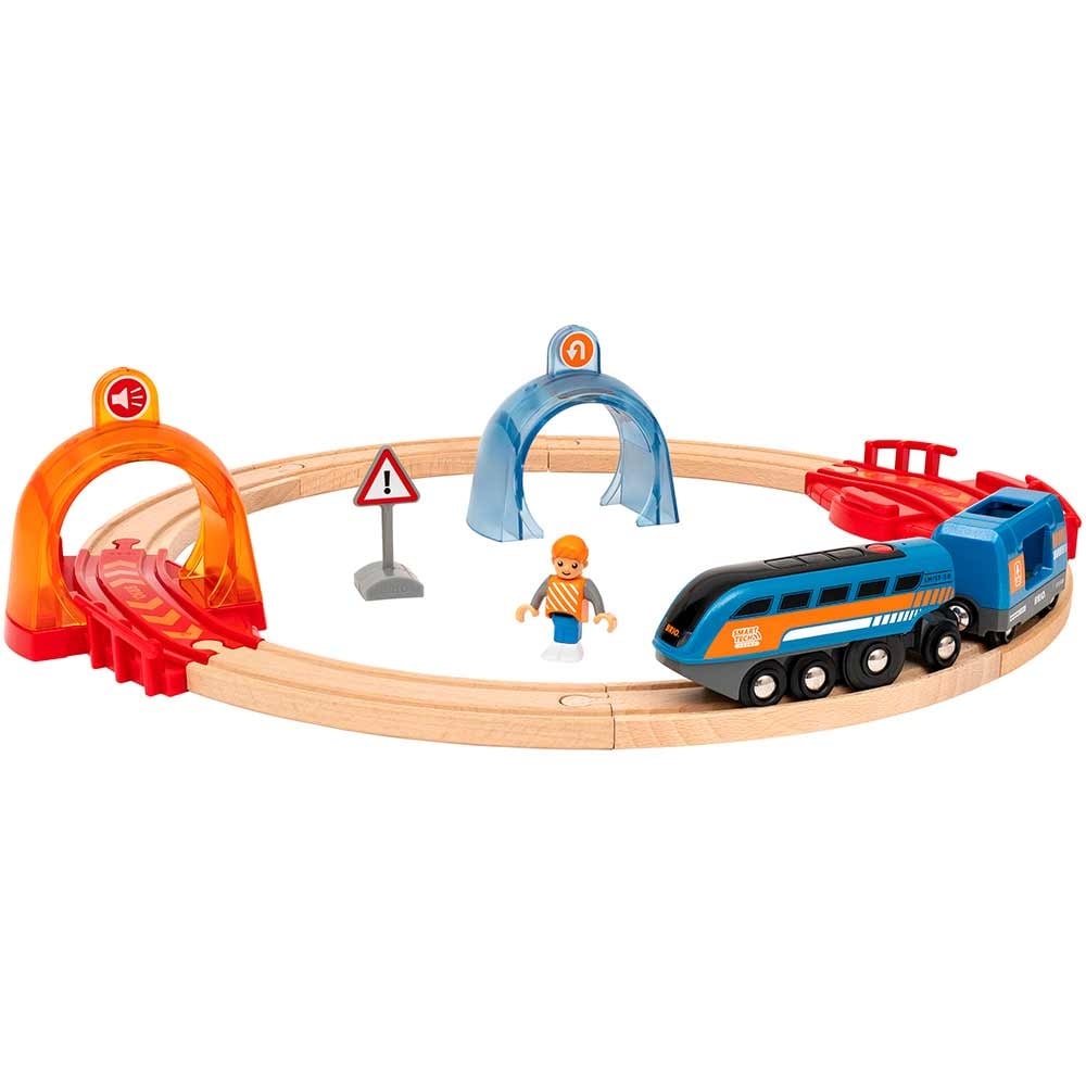 Детская железная дорога Brio Smart Tech круговая с тоннелями (33974) - фото 2
