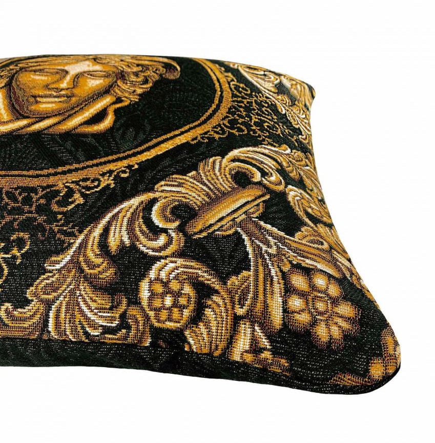 Подушка декоративна Прованс Arte di lusso-1, 45х45 см, чорний із золотим (25627) - фото 3