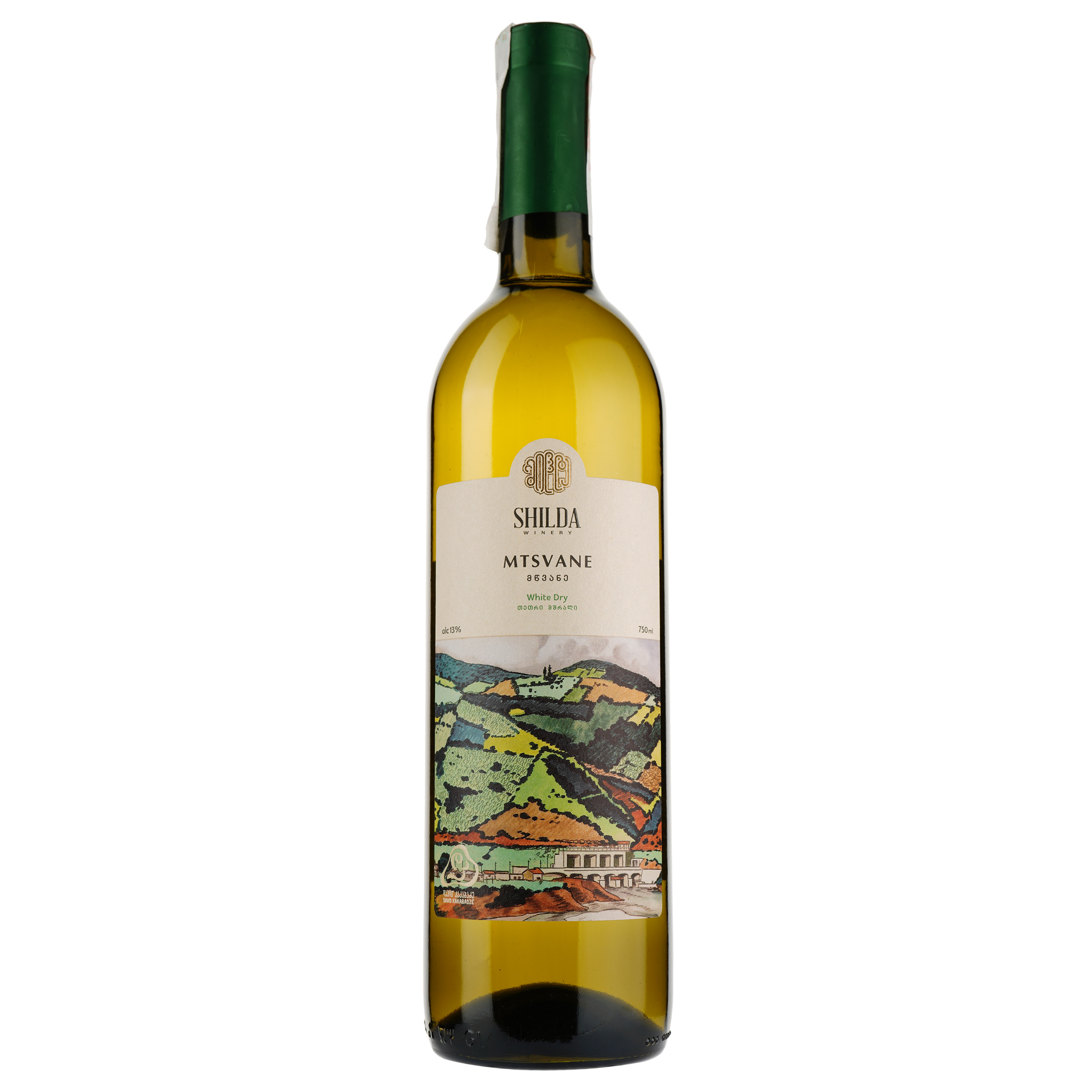 Вино Shilda Kakakbadze Mtsvane, біле, сухе, 0,75 л - фото 1