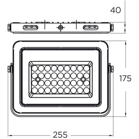 Прожектор Eurolamp LED з радіатором чорний (LED-FL-50/65(black)) - фото 2