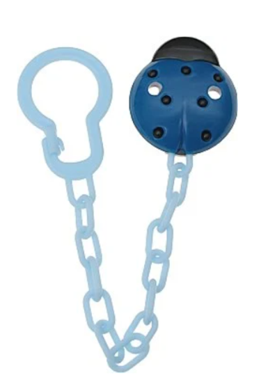 Ланцюжок для пустушки Курносики Сонечко, з кліпсою, синій (7087 син) - фото 1