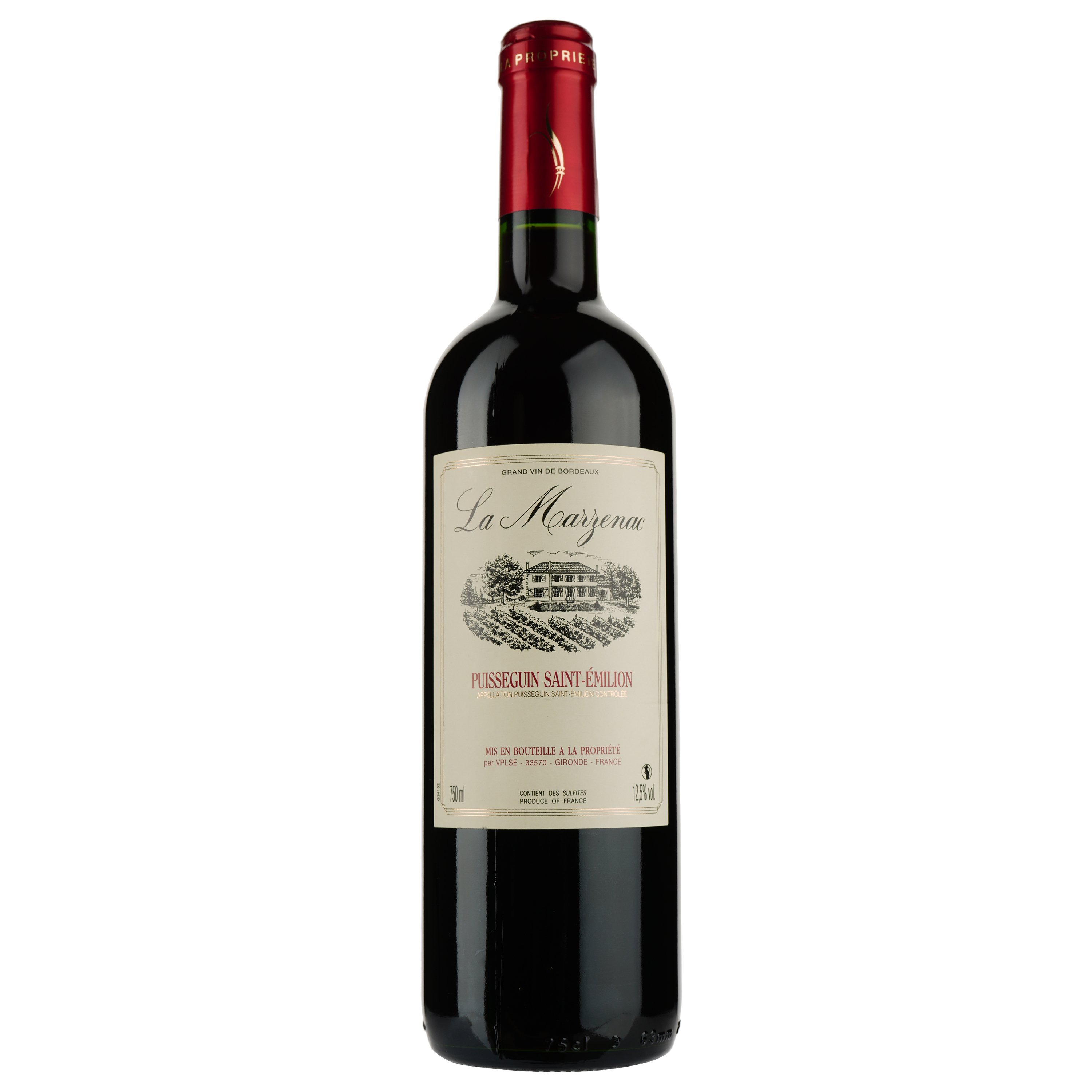 Вино La Marzenac AOP Puisseguin Saint-Emilion 2017, красное, сухое, 0,75 л - фото 1