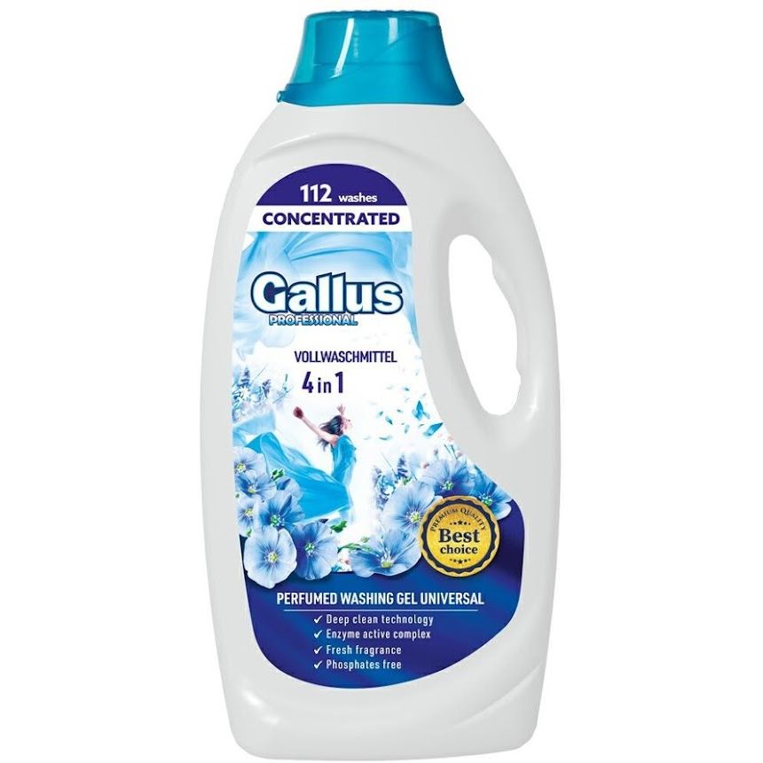 Гель для стирки Gallus Professional Concentrated 4в1 Univesal 4.05 л 112 стирок - фото 1