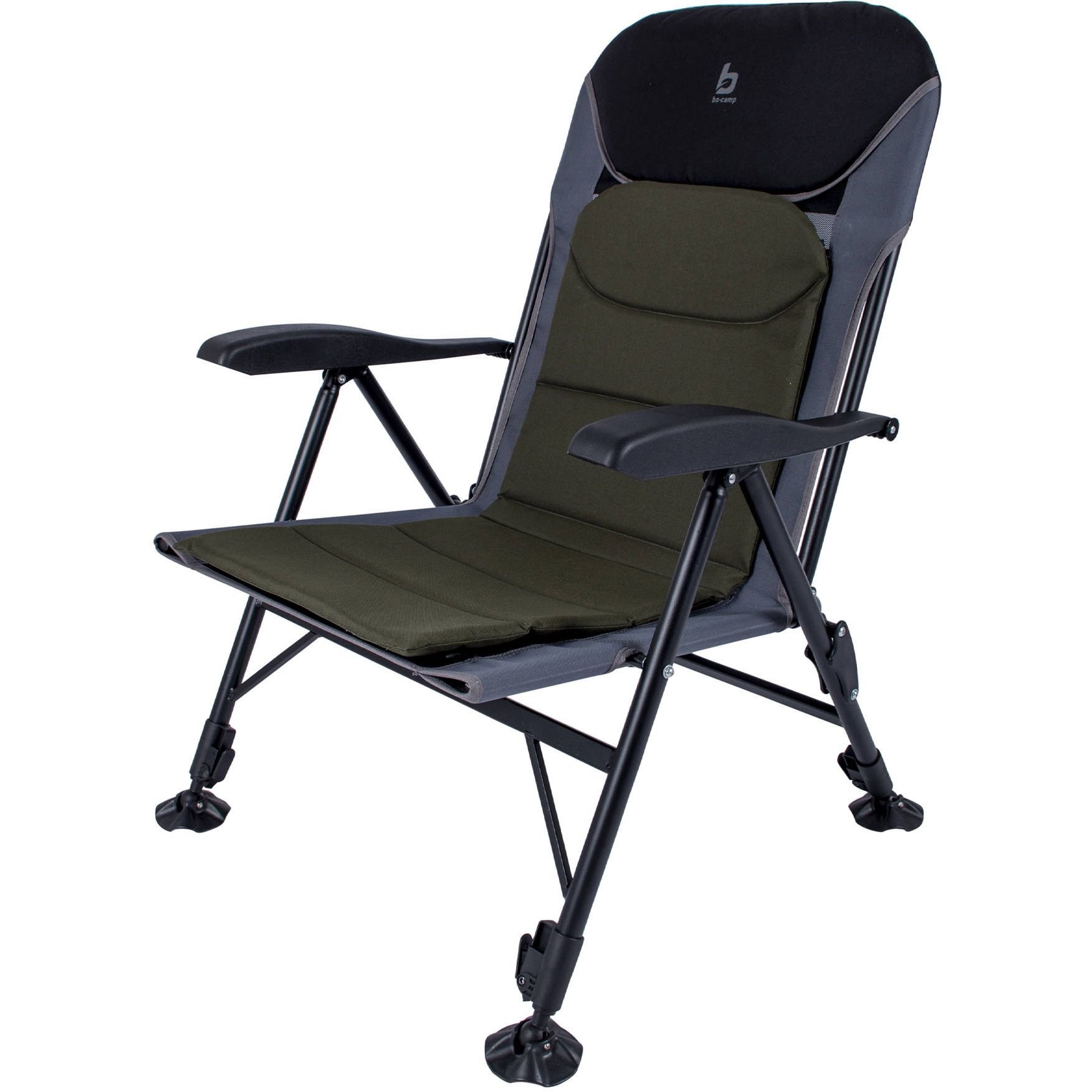Крісло розкладне Bo-Camp Pike чорне/сіре/зелене (1204110) - фото 2
