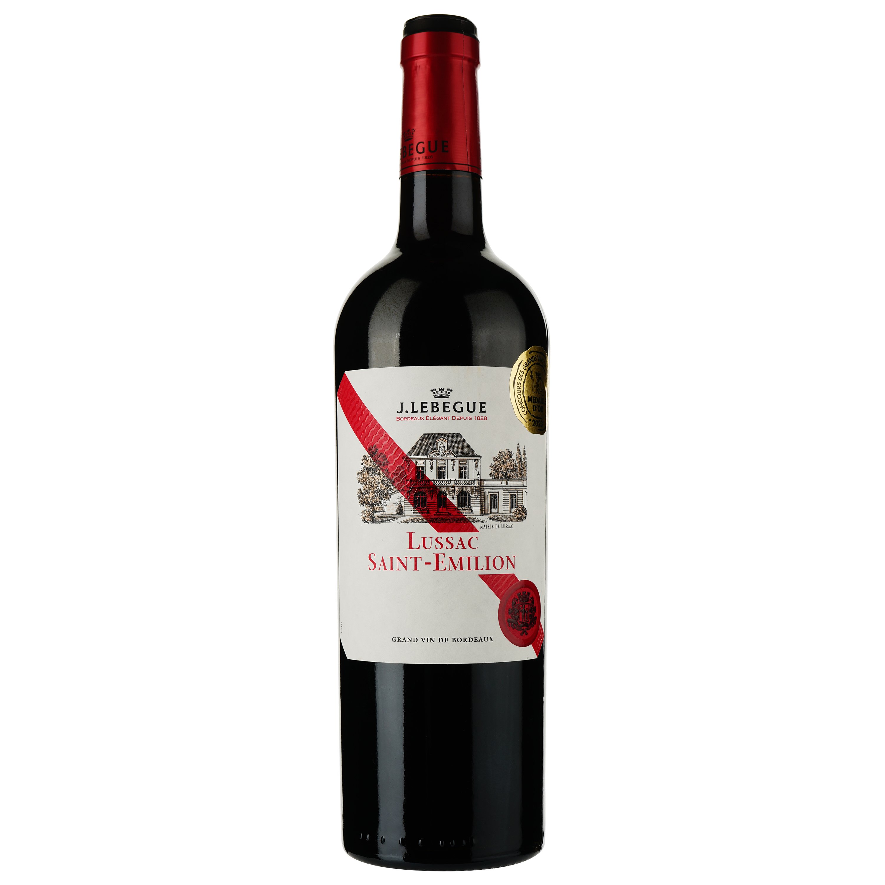 Вино Jules Lebegue Lussac Saint-Emilion 2022 красное сухое 0.75 л - фото 1