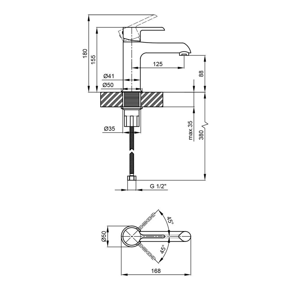 Смеситель для раковины Qtap Grand BCR 001F (QTGRABCR001F) - фото 2